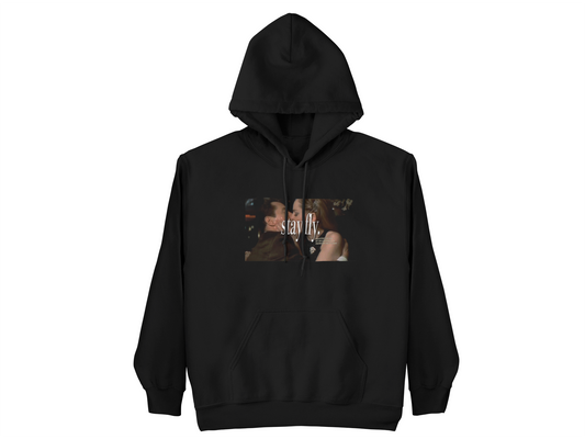 "STAY FLY." MONEY KISSES BLACK HOODIE